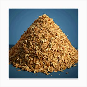 Pile Of Wood Shavings Canvas Print