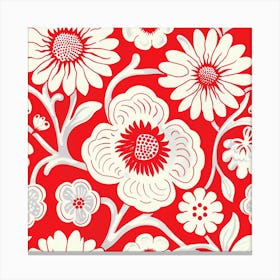 Two tones abstract floral pattern Canvas Print