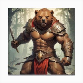 Viking Ragnarok Bear Canvas Print