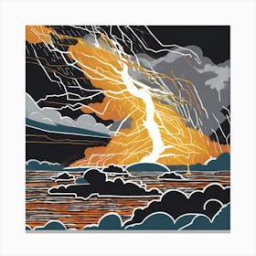 Lightning In The Sky 2 Canvas Print