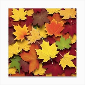 Autumn Leaves Background Canvas Print