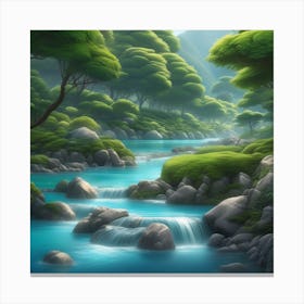 River In The Forest 58 Canvas Print