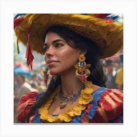 Mexican Woman 3 Canvas Print