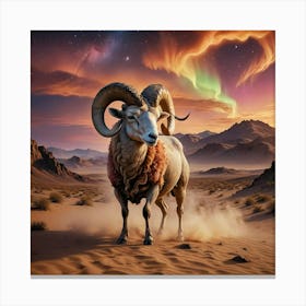 Ram In The Desert 7 Canvas Print