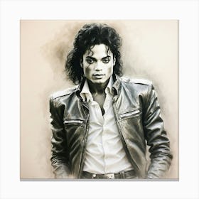 Chalk Painting Of Michael Jackson Canvas Print
