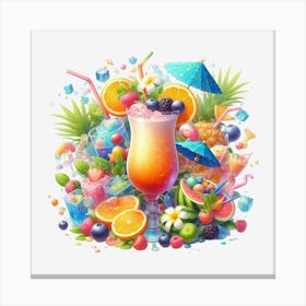 Tropical Drink 3 Canvas Print