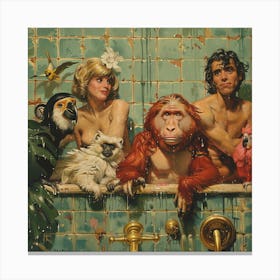 Bath Time 2 Canvas Print