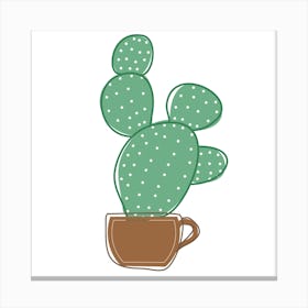 Light Green Cactus Canvas Print