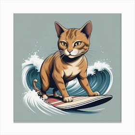 Surf Cat Canvas Print