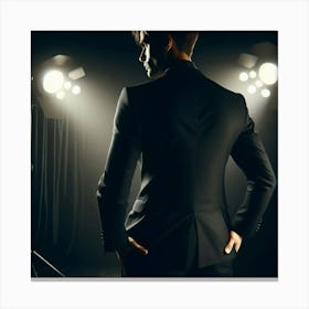 Back Of A Man In A Suit Canvas Print