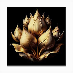 Golden Lotus 6 Canvas Print