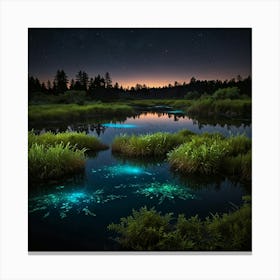 Frogs In The Marsh Canvas Print