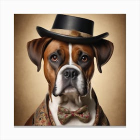Silly Animals Series Boxer 2 Canvas Print