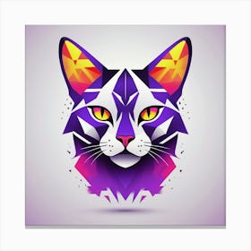 Abstract Cat Head Canvas Print