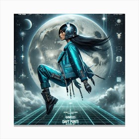 Girl In Space Canvas Print