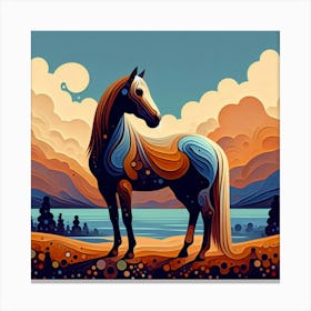 Horse Painting Canvas Print