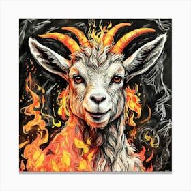 Goat Of Fire 13 Canvas Print