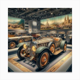 Old Cars In A Museum 1 Canvas Print