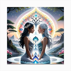 Two Women In Love Canvas Print