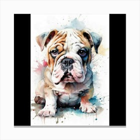 Bulldog Painting Canvas Print