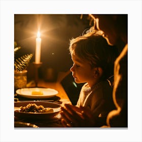 Family Dinner Canvas Print