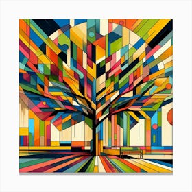 Abstract modernist Acacia tree 2 Canvas Print