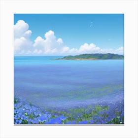 Blue Flowers 3 Canvas Print