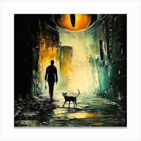 Cat-Human Encounters Of The Third Kind (III) Canvas Print