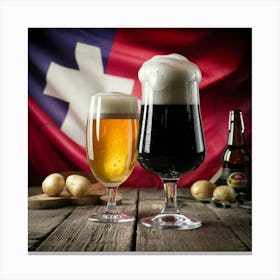 Beer And Swiss Flag Canvas Print