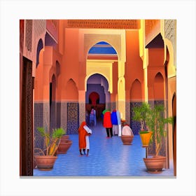 moroccan palace Canvas Print