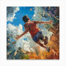 A Parkour Movement Oil Painting Illustration 1719335328 4 Canvas Print