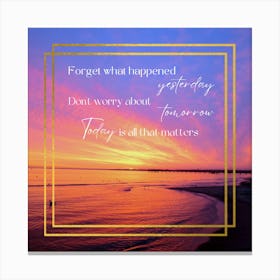 Sunset On The Beach Canvas Print