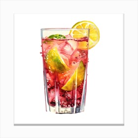 Hibiscus Cocktail Canvas Print