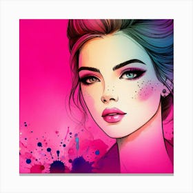 A stylish lady 9 Canvas Print