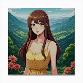 Mountain Blossom Muse Canvas Print