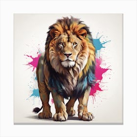 Colorful Lion Canvas Print