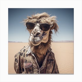 Camel In Sunglasses Canvas Print