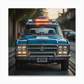 Police Car Canvas Print