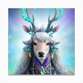 Deer With Horns Canvas Print