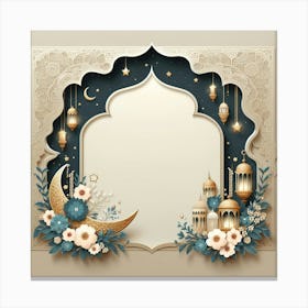 Islamic Ramadan Frame Canvas Print