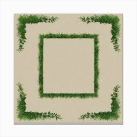 Frame With Greenery Canvas Print