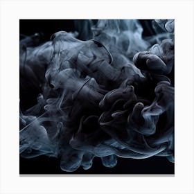 Smoke On Black Background Canvas Print