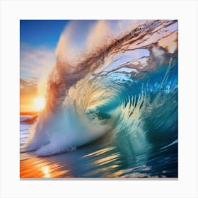 Sunset Ocean Wave 2 Canvas Print