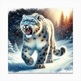 Snow Leopard 5 Canvas Print