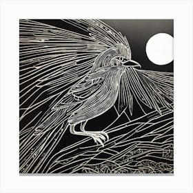 Bird In The Night Canvas Print