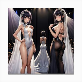 Two Anime Brides Canvas Print