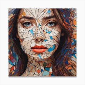 BB Borsa Mosaic Face Canvas Print