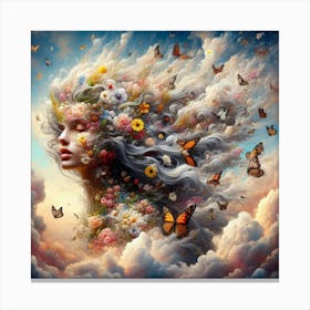 'Flight Of Butterflies' Canvas Print