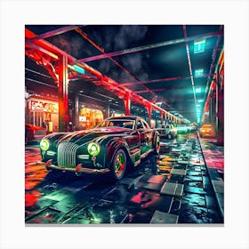 Carpark at night. 2 Canvas Print