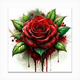 Bloody Rose Canvas Print